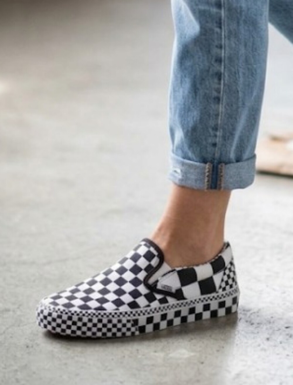 Vans All Over Checked Sneakers Slip-On Skater Blokecore Preppy Off The Wall New